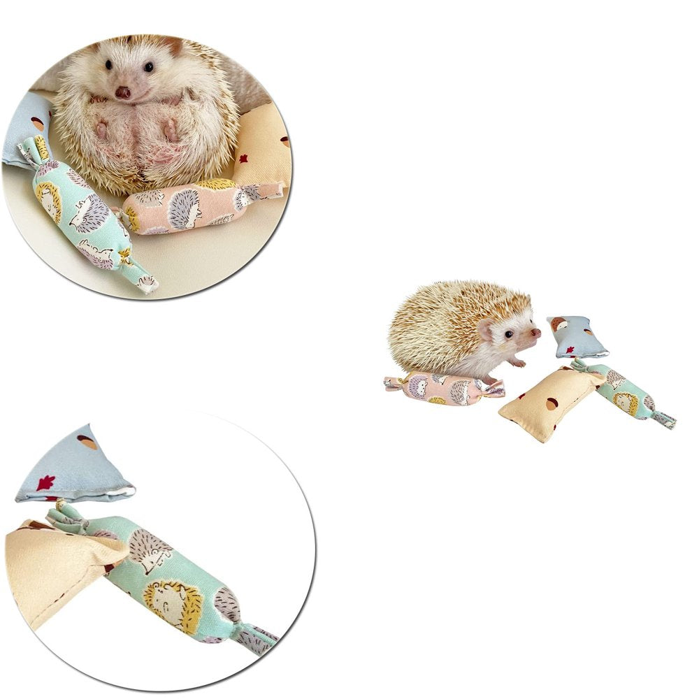 Handmade 4 Pcs Hedgehog Mini Pillows Small Animal Toys Habitat Decor Cage Accessories Hedgehog Supplies Photo Props Toy for Ferret ,Rabbit,Bird,Parrot,Mouse,Chinchilla, Rat,Gerbil,Dwarf . Animals & Pet Supplies > Pet Supplies > Small Animal Supplies > Small Animal Habitats & Cages KOL PET