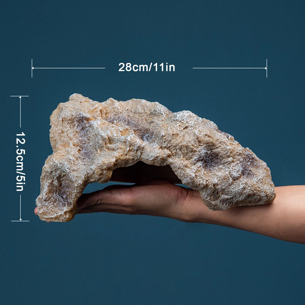Sorrowso Reptile Rock Hideout Habitat Decoration Non Toxic Resin Realistic Cave for Pocket Pets Small Amphibians Spiders Iguanas Animals & Pet Supplies > Pet Supplies > Small Animal Supplies > Small Animal Habitat Accessories Sorrowso