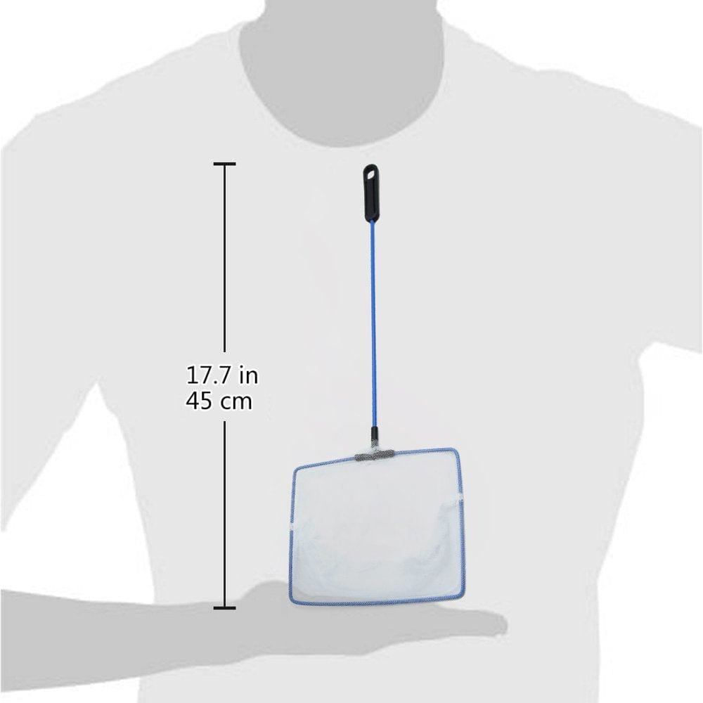 15Cm Wide Blue Nylon Fish Net Aquarium Betta Tank Shrimp Skimming Tool Animals & Pet Supplies > Pet Supplies > Fish Supplies > Aquarium Fish Nets Unique-Bargains
