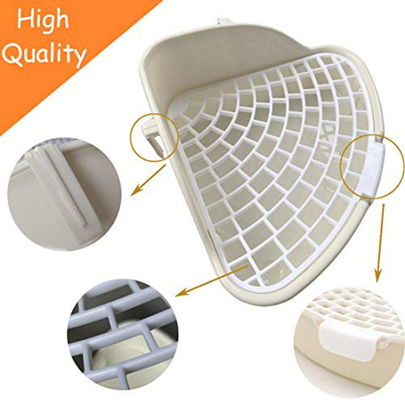 Hamiledyi Bunny Litter Pet Toilet Potty Trainer Corner Pan Bedding Box for Small Animal Guinea Pig Ferret Hamster Dwarf Rabbit(White) Animals & Pet Supplies > Pet Supplies > Small Animal Supplies > Small Animal Bedding Hamiledyi
