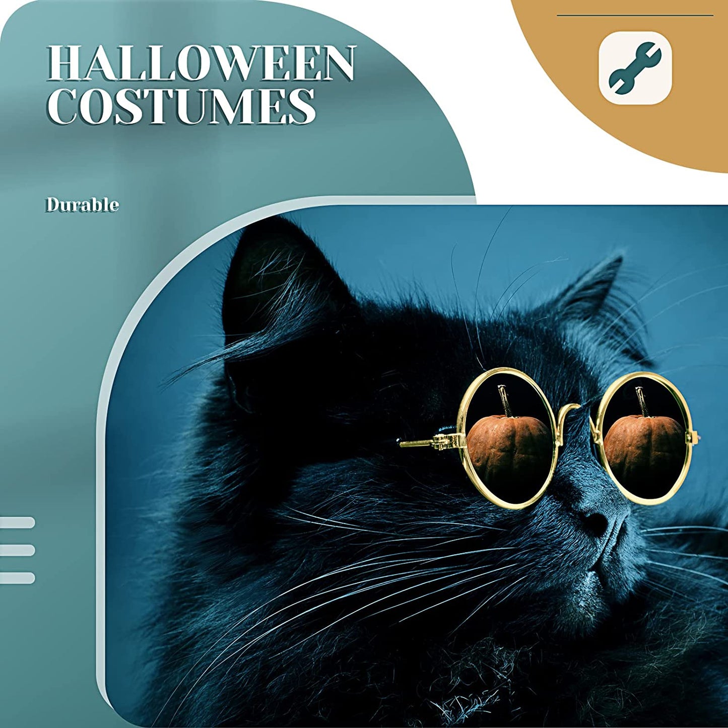 Dog Sunglasses Retro Pet Glasses Doll Glasses Classic round Dog Glasses Metal Cat Puppy Eye Wear Hippie Costumes for Cats and Dogs, Photos Props Cosplay Party Costume Accessories, Black Animals & Pet Supplies > Pet Supplies > Dog Supplies > Dog Apparel Xuniea
