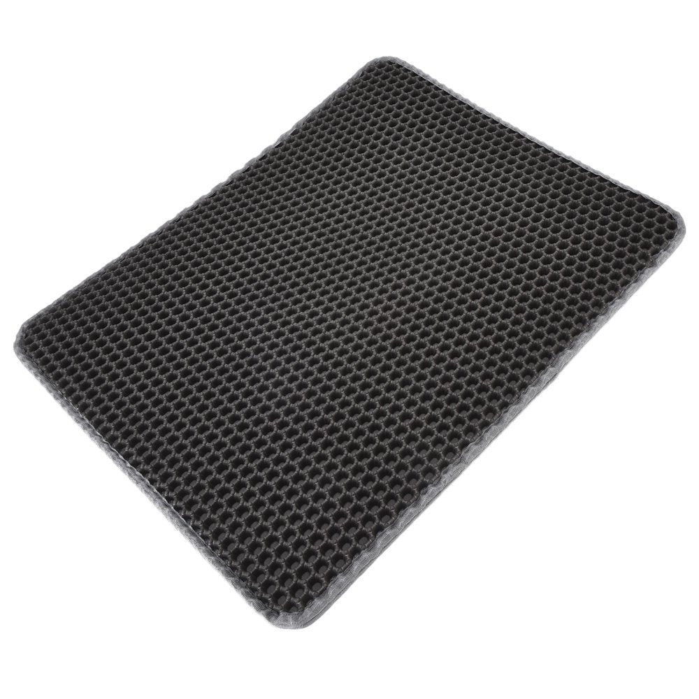 Cat Litter Mat, Cat Litter Pad anti Slip for Cat Litter Box Black Animals & Pet Supplies > Pet Supplies > Cat Supplies > Cat Litter Box Mats Domqga Gray