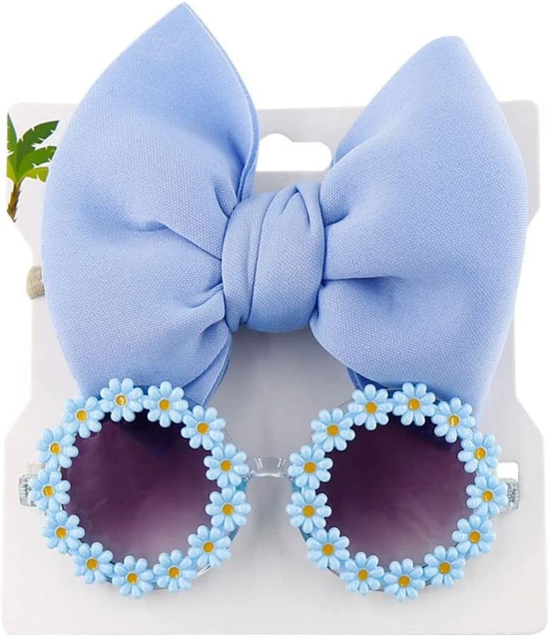 Cat Dog Sunglasses Fashion Flower Sunglasses with Bow Headband Summer Beach Dog Sunglasses Cute Dog Cat Cosplay Party Costume Photo Props(Purple) Animals & Pet Supplies > Pet Supplies > Dog Supplies > Dog Apparel generic blue