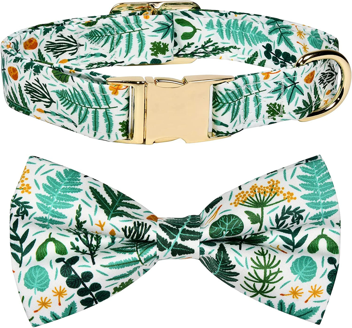 Shark Dog Bow Tie Dog Collar,Detachable Bowtie Accessory, Adjustable Collar for Small Medium Large Dogs Animals & Pet Supplies > Pet Supplies > Dog Supplies > Dog Apparel Watermelon Pet Fern Leaf XS (8 --12")