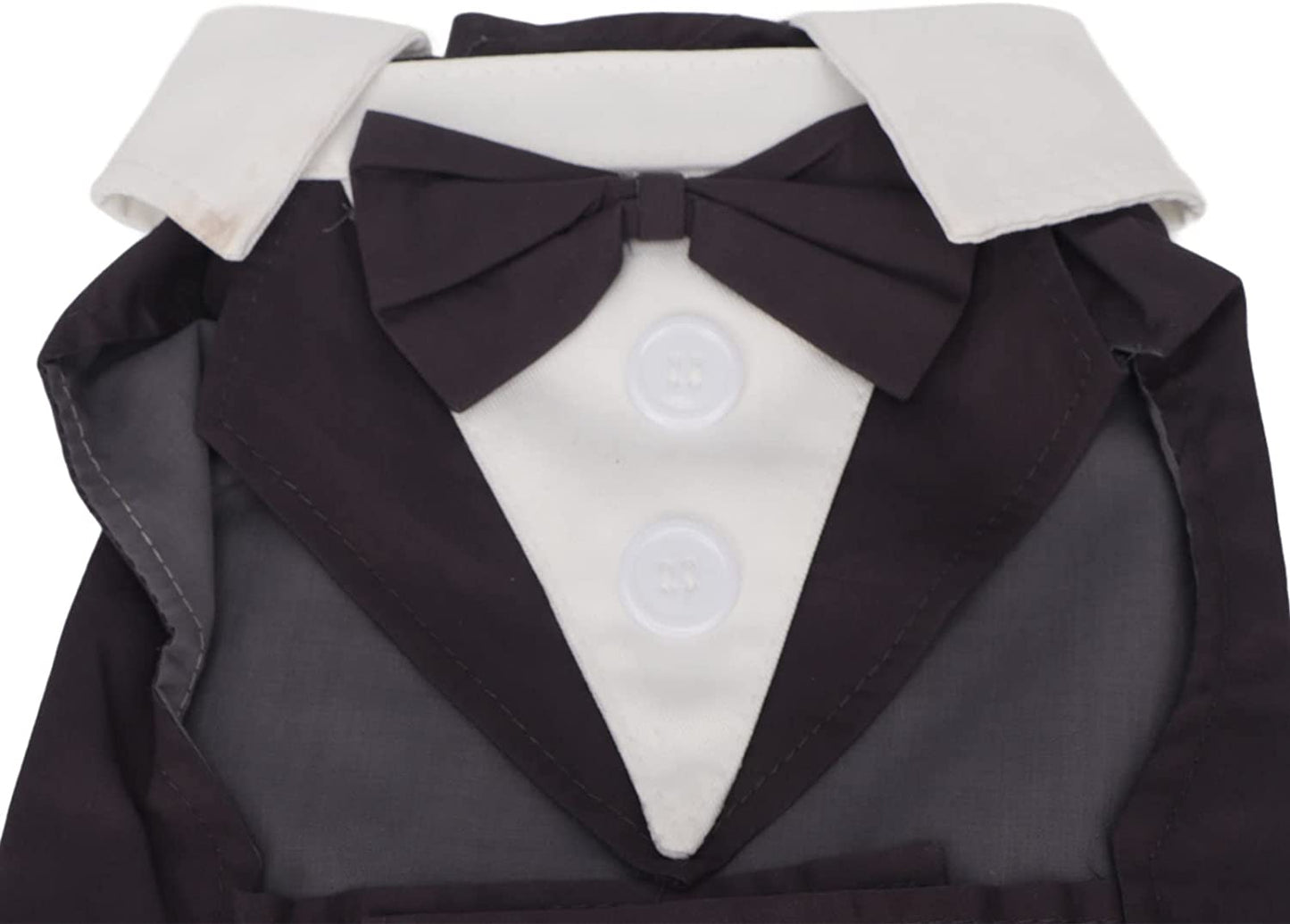 Dog Stylish Suit Bow Tie Costume Dog Formal Clothes Classic Dog Costumes Tuxedo Style Lightweight Comfortable Dog Bow Tie Suit for Wedding Party Puppy Tuxedo Wedding (M) Animals & Pet Supplies > Pet Supplies > Dog Supplies > Dog Apparel Zerodis