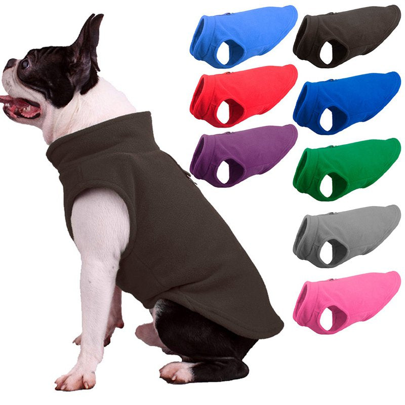 Polar Fleece Dog Autumn Winter Pet Dog Vest, Pet Sport Jackets Reversible Clothes Washable Puppy Coat Autumn Winter Cold Weather Apparels for Small Medium Large Dogs,Light Blue,S Animals & Pet Supplies > Pet Supplies > Dog Supplies > Dog Apparel LINKABC S Coffee