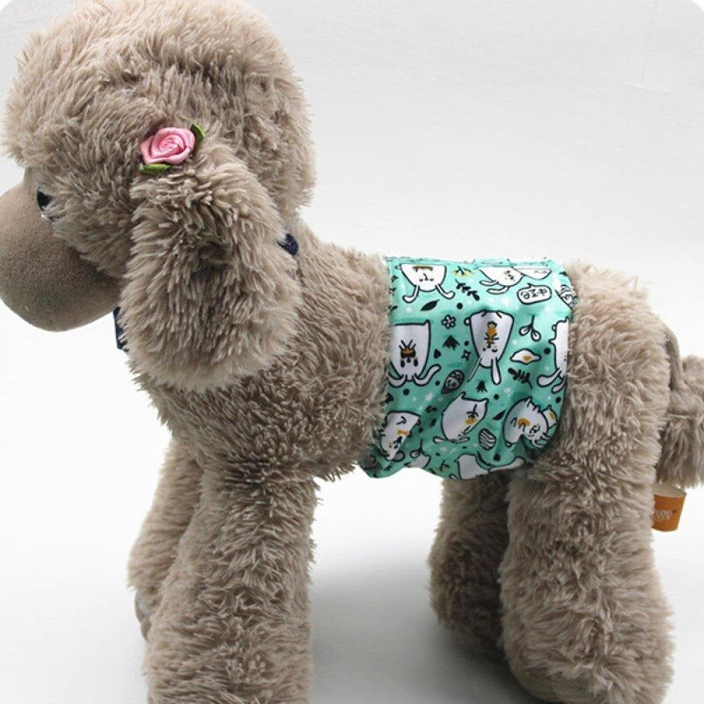 Big Sales!!Female Dog Diaper Physiological Pant Sanitary Washable Dog Panties Bitch Briefs Cartoon Print Puppy Bitch Shorts Underwear Animals & Pet Supplies > Pet Supplies > Dog Supplies > Dog Diaper Pads & Liners wishlistbester S Blue
