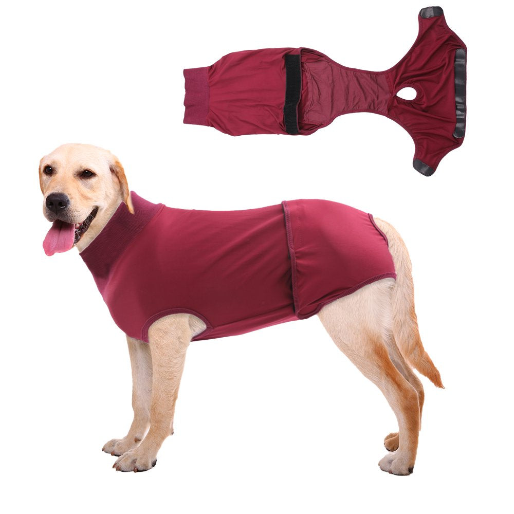IDOMIK Recovery Suit for Dogs after Surgery, Recovery Shirt Onesie Dog Physiological Pants Diapers, Pet Abdominal Wounds Bandages E-Collar Cone Alternatives Male Female Shirt Pajamas Anti-Licking Animals & Pet Supplies > Pet Supplies > Dog Supplies > Dog Diaper Pads & Liners IDOMIK M Red