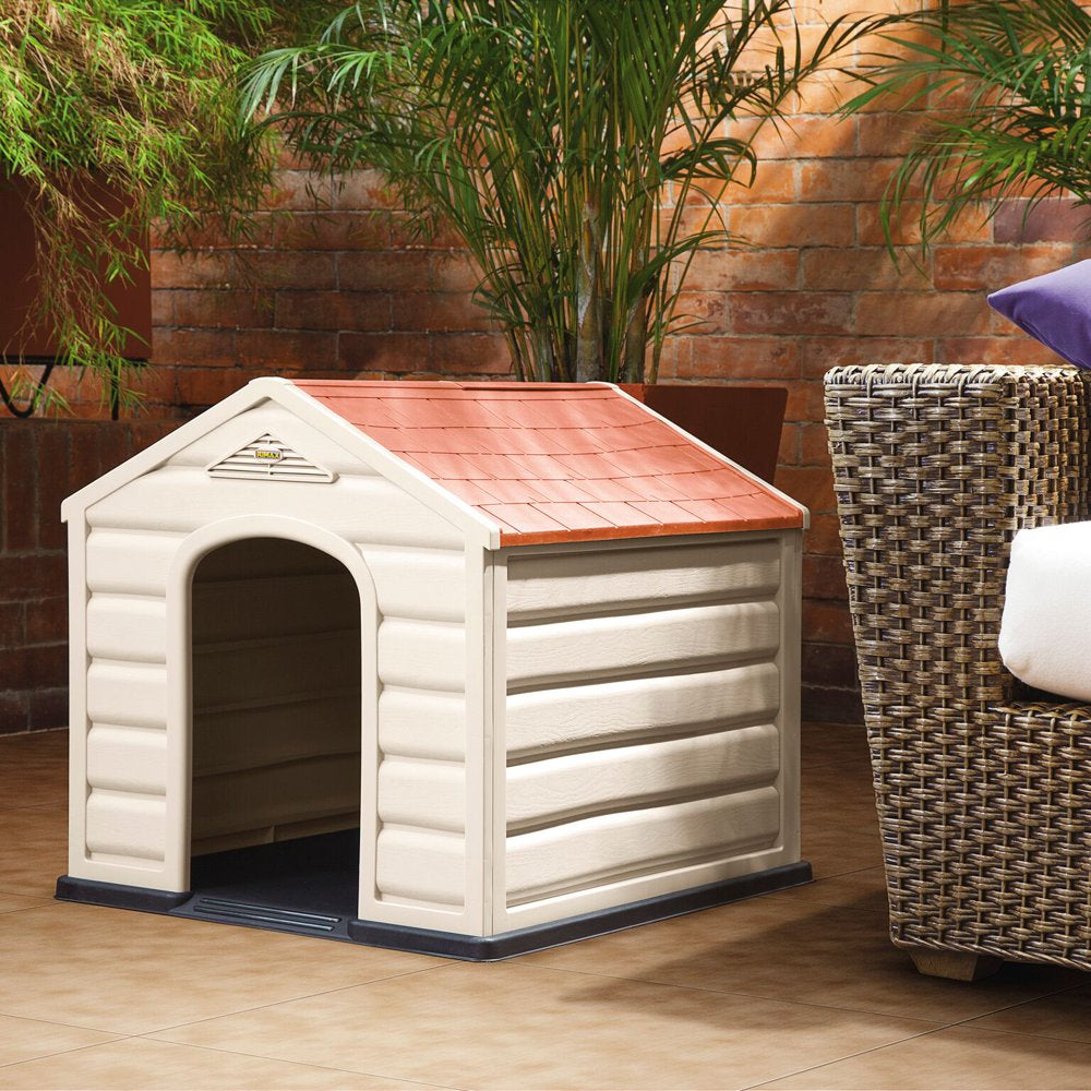 Rimax Resin Dog House for Small Breeds, Taupe, 23" H X 24" W X 26" D Animals & Pet Supplies > Pet Supplies > Dog Supplies > Dog Houses Rimax