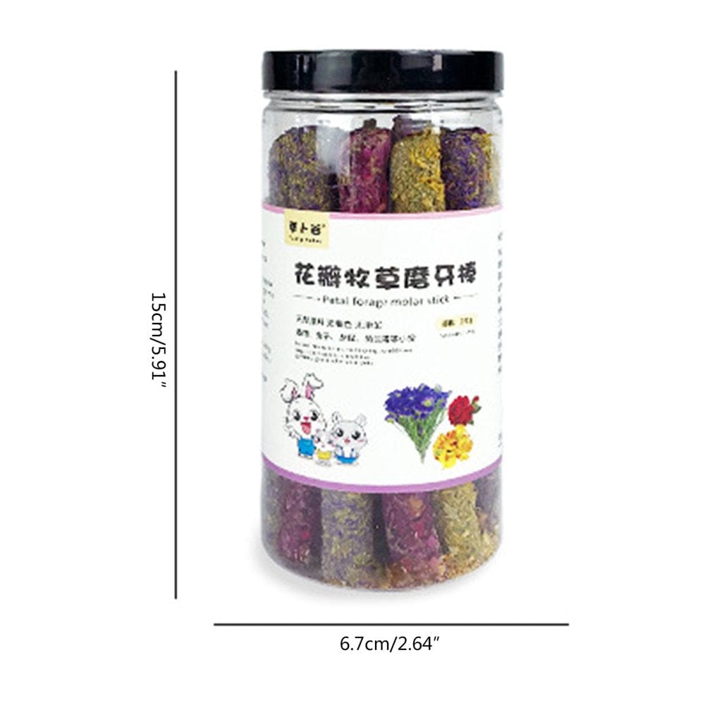 18 Pcs Bunny Chew Toys Rabbit Edible Treat Natural Timothy Hay Petals Sticks No Additives for Rabbit Chinchilla Hamster Animals & Pet Supplies > Pet Supplies > Small Animal Supplies > Small Animal Treats Bydezcon