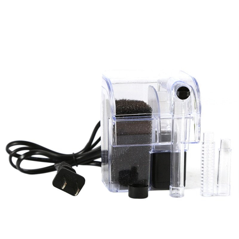 Clearance! Aquarium Hang on Filter - Power Waterfall Suspension Oxygen Pump - Submersible Hanging Activated Carbon Biochemical Wall Mounted Fish Tank Filtration Water  EleaEleanor   