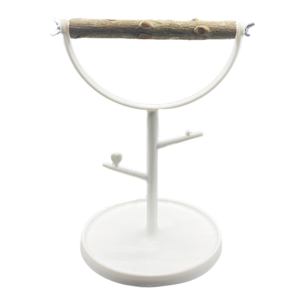 Lohuatrd Bird Stand Anti-Skid Chassis Training Rack Creative Parrot Exercise Gym Playstand Bird Toy Animals & Pet Supplies > Pet Supplies > Bird Supplies > Bird Gyms & Playstands Lohuatrd White 1