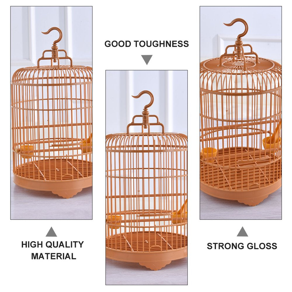 Cage Bird round Cages Hanging Parakeet Parrot Small Stand Budgie Parakeets Plastic Birds Travel Decorative Birdcage Animals & Pet Supplies > Pet Supplies > Bird Supplies > Bird Cages & Stands HOMEMAXS