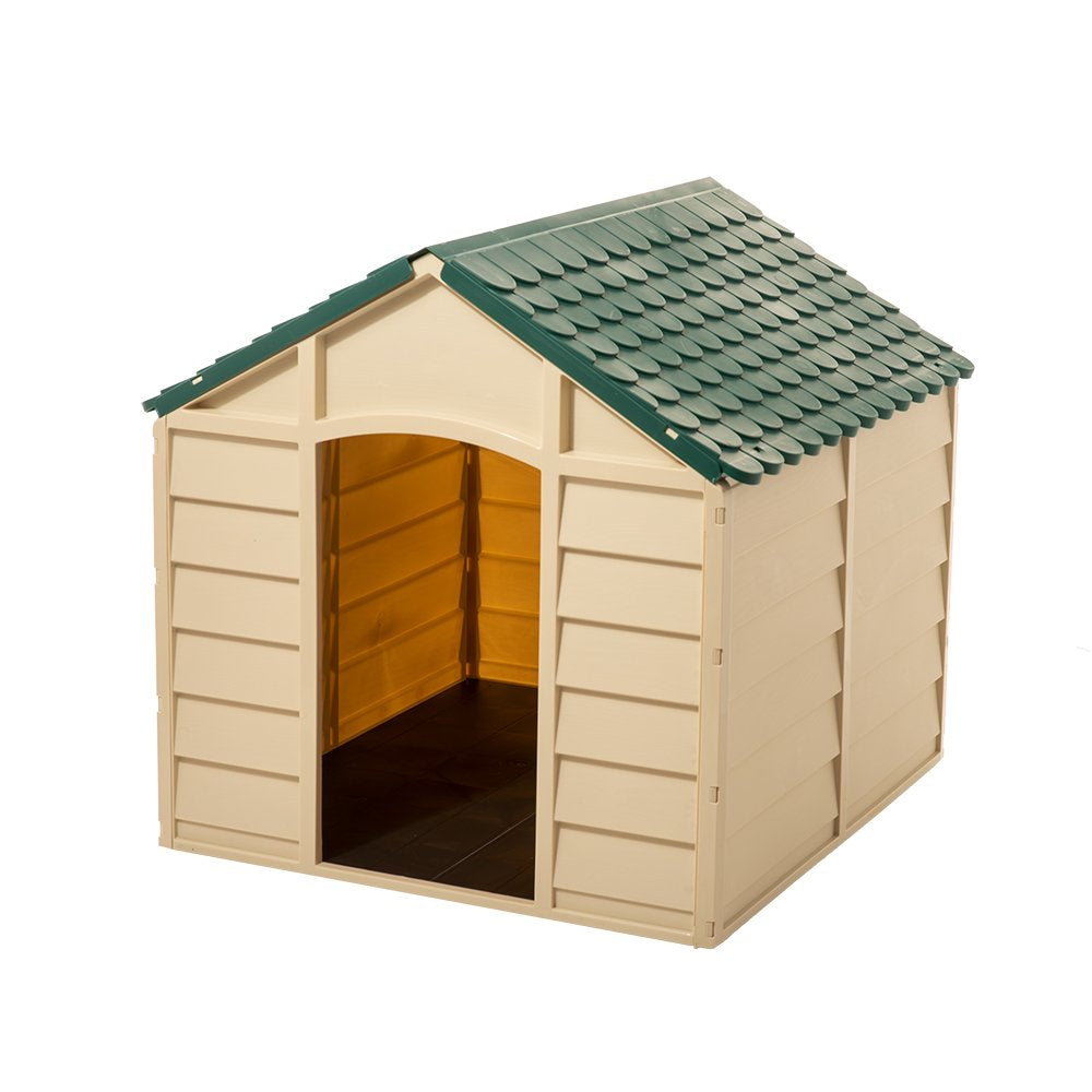 Starplast Dog House for Large Dogs, Mocha Animals & Pet Supplies > Pet Supplies > Dog Supplies > Dog Houses Starplast L Beige/Green