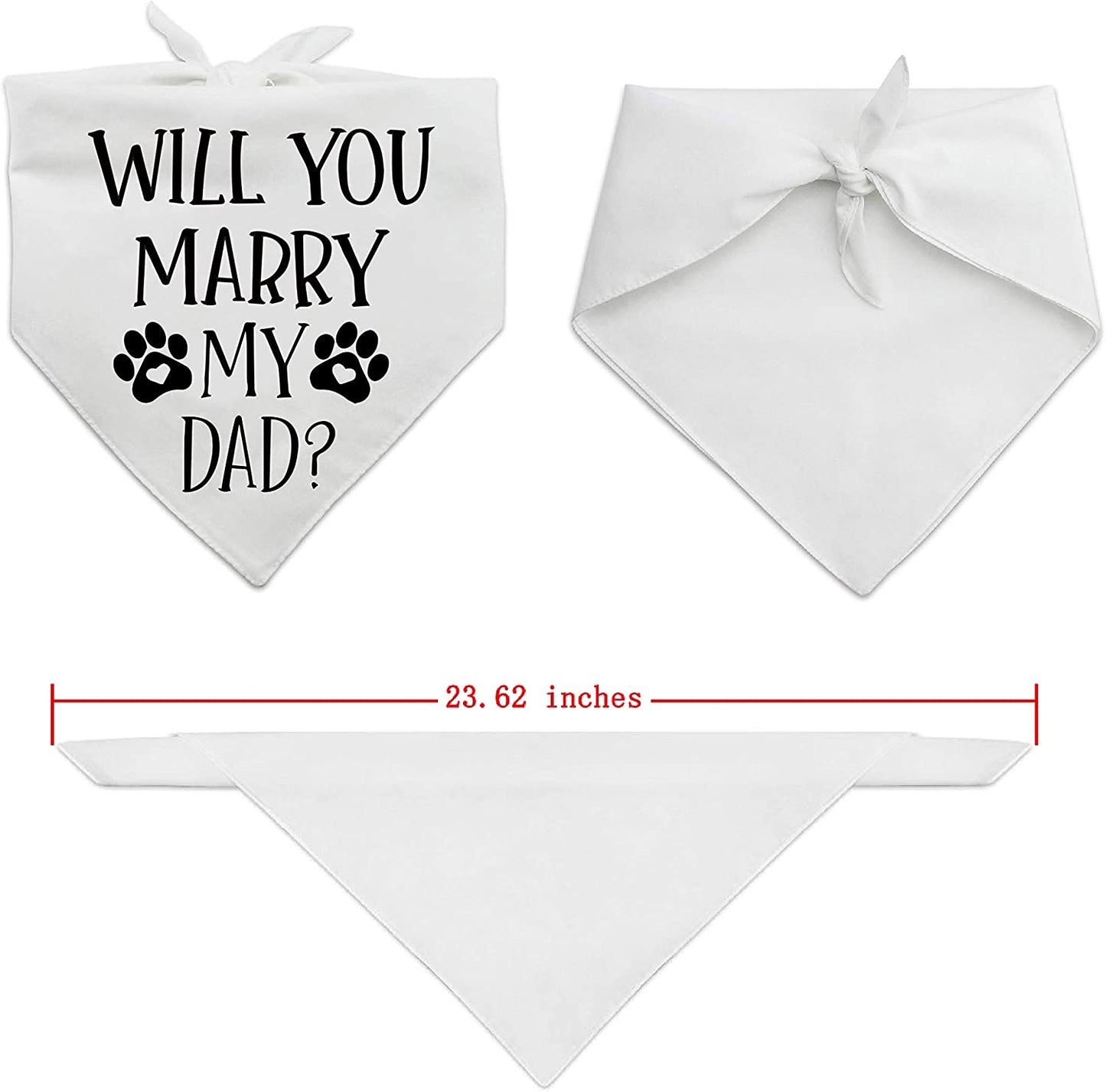 YROVWENQ Family Kitchen Funny Wedding Pet Dog Bandana Scarf, Dog Engagement Announcement Dog Bandana Wedding Photo Prop Pet Accessories for Dog Lovers Owner Gift Animals & Pet Supplies > Pet Supplies > Dog Supplies > Dog Apparel family Kitchen