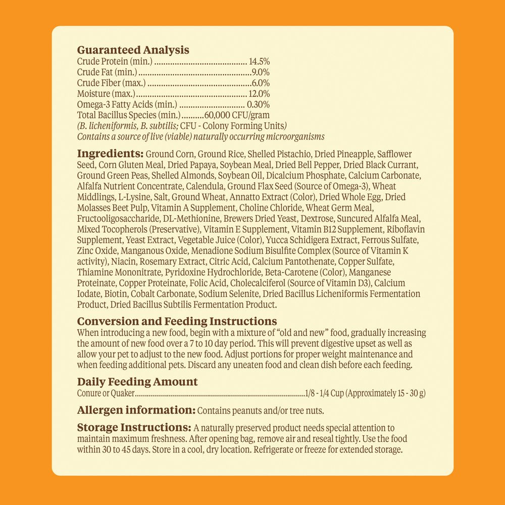 Kaytee Food from the Wild Conure Pet Bird Food, 2.5 Lb Animals & Pet Supplies > Pet Supplies > Bird Supplies > Bird Food Central Garden and Pet