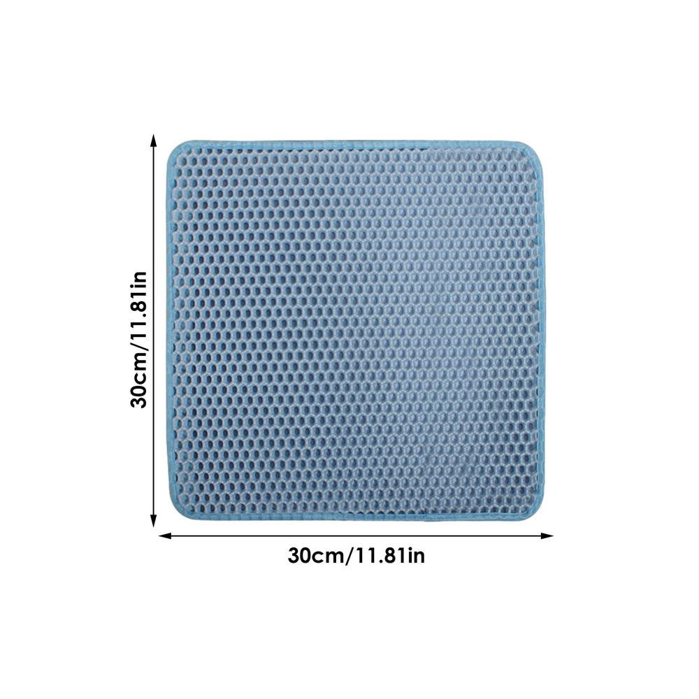 Lacyie Litter Box Mat, Soft and Gentle Kitty Litter Trapping Mat, 11.8X11.8In Double Layer Waterproof Cat Litter Pad, Honeycomb Design anti Slip Kitty Mats, Washable Easy Clean Improved Animals & Pet Supplies > Pet Supplies > Cat Supplies > Cat Litter Box Mats Lacyie