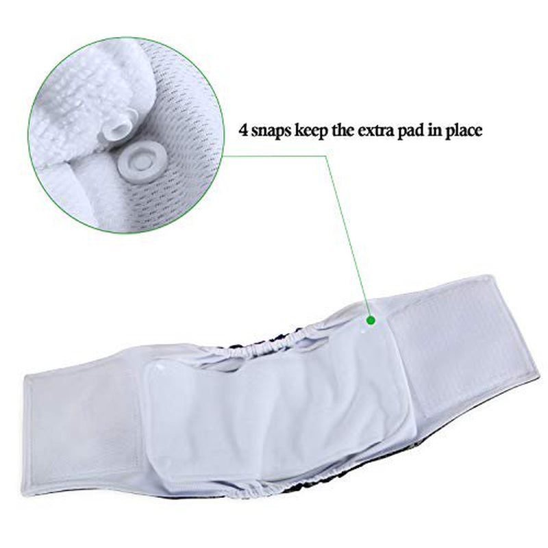 Teamoy Male Dog Diaper Pads, Reusable Dog Belly Band Liner Pads(Pack of 6), M Animals & Pet Supplies > Pet Supplies > Dog Supplies > Dog Diaper Pads & Liners Teamoy