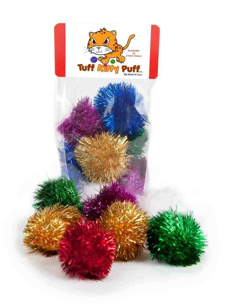 Tuff Kitty Puff Sparkle Ball Cat Toy, 6 Pack – KOL PET