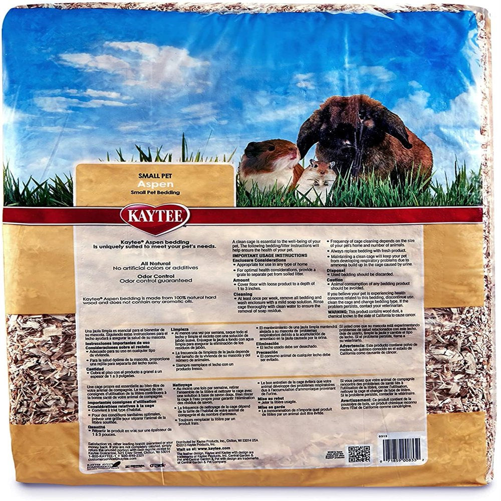 Kaytee (#100032005) All Natural Aspen Small Pet Bedding, 2Cf (Expands to 4Cf) Animals & Pet Supplies > Pet Supplies > Small Animal Supplies > Small Animal Bedding Kaytee Products Inc.
