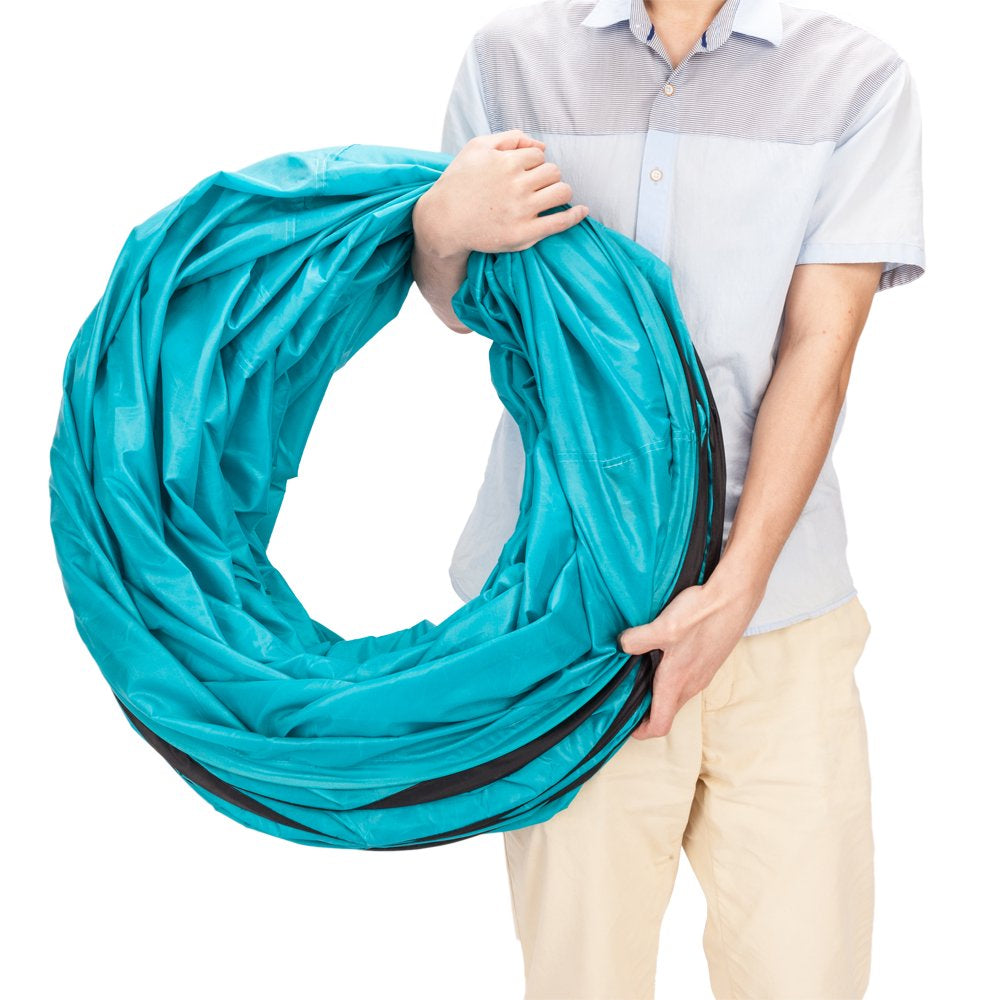 Vanipuff 18' Agility Training Tunnel Pet Dog Play Outdoor Obedience Exercise Equipment Blue Animals & Pet Supplies > Pet Supplies > Dog Supplies > Dog Treadmills XZHOME