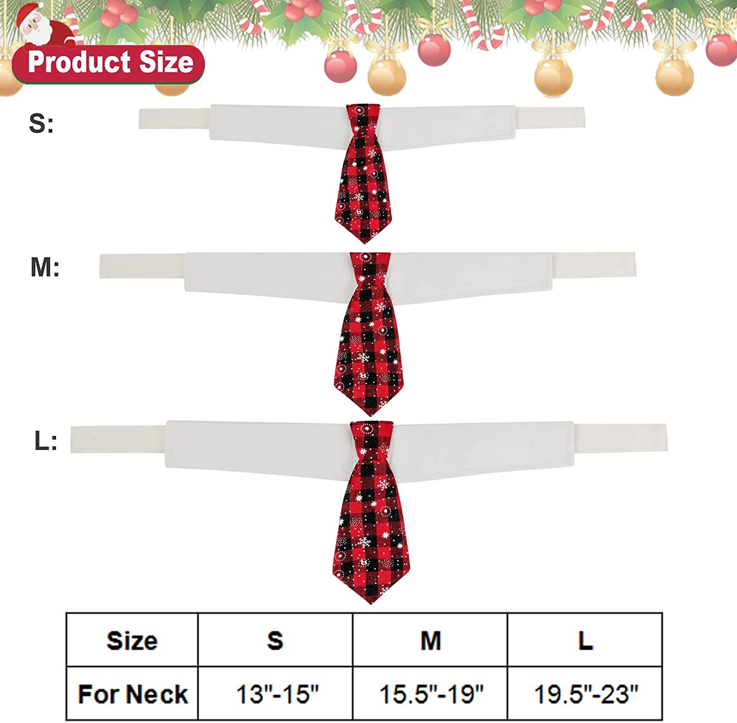 Christmas Dog Necktie Pet Tuxedo Christmas Dog Neck Tie Collar with Red Plaid Tie for Small Medium Large Dogs Pets (Large, Red & Black) Animals & Pet Supplies > Pet Supplies > Dog Supplies > Dog Apparel ADOGGYGO