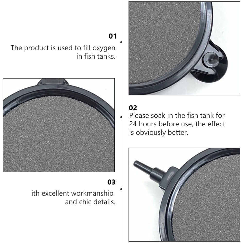 1Pc Air Bubble Diffuser Fish Tank Air Pump round Air Stone Pond Bubbler(Black) Animals & Pet Supplies > Pet Supplies > Fish Supplies > Aquarium Air Stones & Diffusers HOMEMAXS