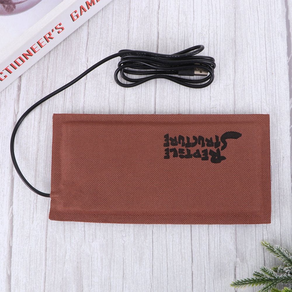 1PC USB Reptile Heating Pad Mat Reptile Tank Warmer Mat for Turtle Lizard Size L (Coffee) Animals & Pet Supplies > Pet Supplies > Reptile & Amphibian Supplies > Reptile & Amphibian Substrates PINXOR