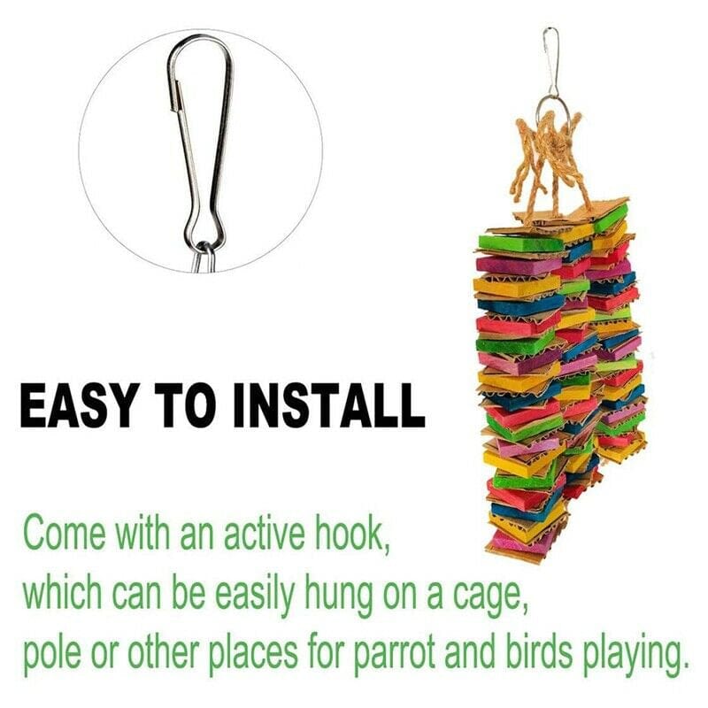 1X(Parrot Toys for Large Birds Cardboard Big Bird Toys African Grey Parrot Toys Animals & Pet Supplies > Pet Supplies > Bird Supplies > Bird Toys China
