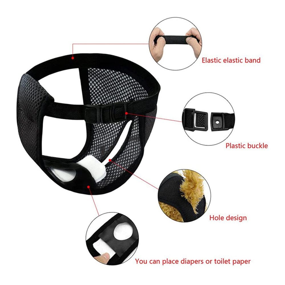 2 Pack Female Dog Panties with 6 Sanitary Pad, Washable Adjustable Protective Trousers Dog Nappies for Female Dogs in Heat Monthly Bleeding Physiological Protective Pants, Puppy Diapers Animals & Pet Supplies > Pet Supplies > Dog Supplies > Dog Diaper Pads & Liners ChuHeDianZi