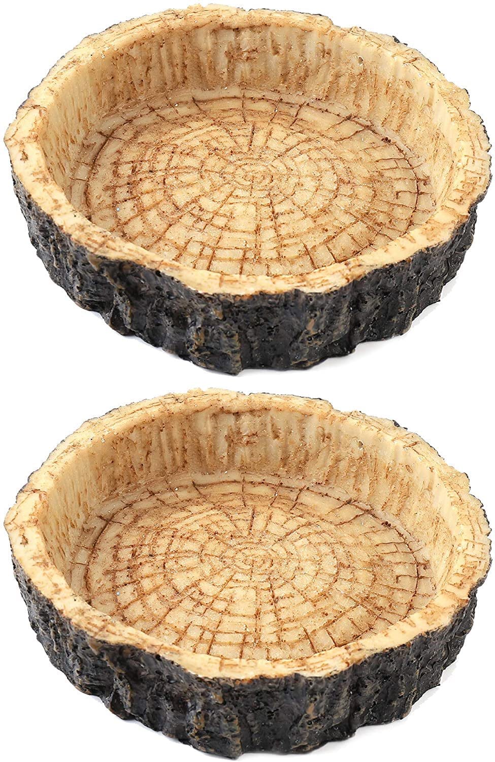 2 Pack Reptile Food Bowls - Reptile Water and Food Bowls, Novelty Food Bowl for Lizards, Young Bearded Dragons, Small Snakes and More - Made from Non-Toxic, Bpa-Free Plastic Animals & Pet Supplies > Pet Supplies > Reptile & Amphibian Supplies > Reptile & Amphibian Food Ranludas 3.75" x 2.75" x 0.75"