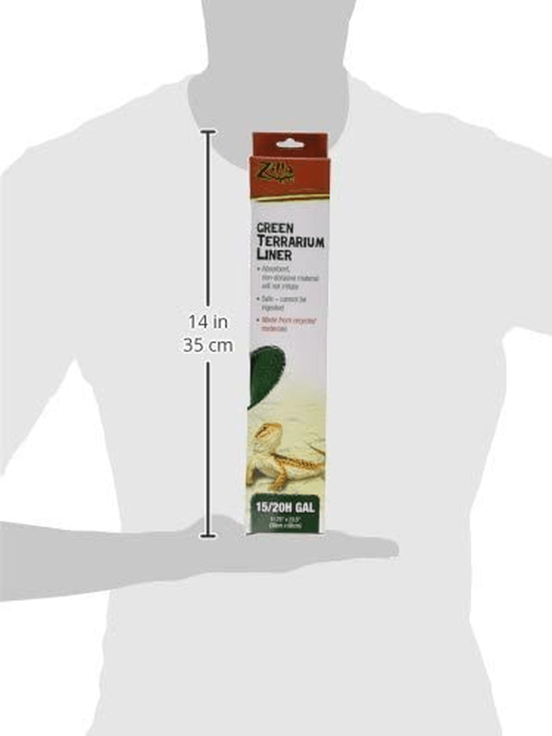 (2 Pack) Zilla Reptile Terrarium Bedding Substrate Liner, Green - 20 Gallon Animals & Pet Supplies > Pet Supplies > Reptile & Amphibian Supplies > Reptile & Amphibian Substrates Zilla