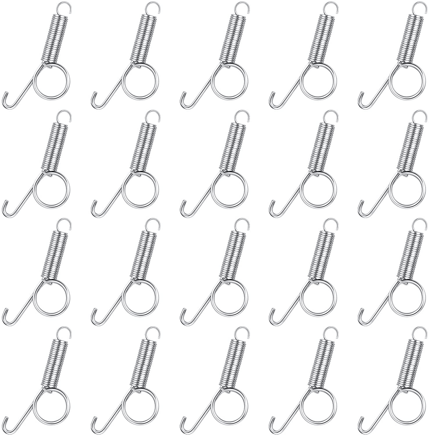 20 Pieces Spring Door Latch for Rabbit Cages Door Metal Finger Spring Latch Hook for Fixing Pet Wire Cage Rabbit Birds Bunny Rodents Guinea Pig Hamster Parrot Hedgehog Cage Door Animals & Pet Supplies > Pet Supplies > Small Animal Supplies > Small Animal Habitats & Cages Hotop 2.87 x 0.9 Inch