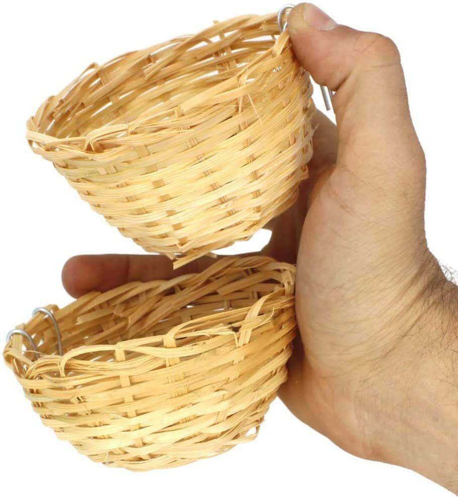 2190 2Pk Bamboo Canary Nest Bonka Bird Toys Animals & Pet Supplies > Pet Supplies > Bird Supplies > Bird Toys King's Cages