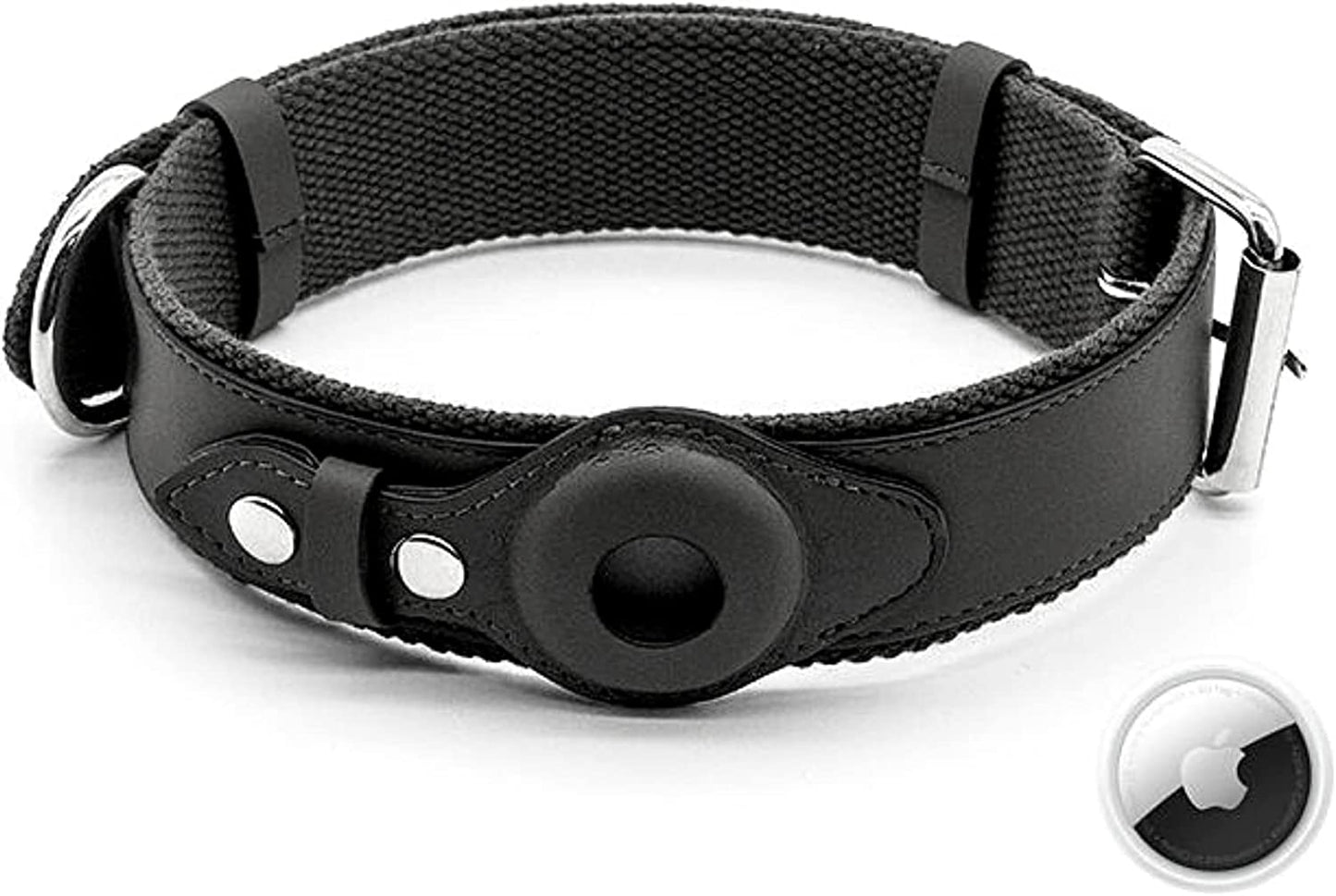 Krazytag Airtag Dog Collar – Premium Soft Faux Leather Collar with Built-In Tag Space – Luxurious Airtag Holder for Dogs and Cats – Play-Proof Design Electronics > GPS Accessories > GPS Cases KrazyTag