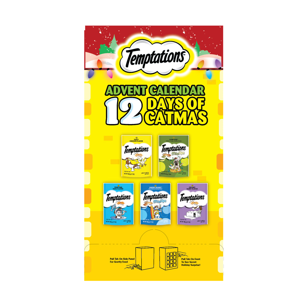 TEMPTATIONS Advent Calendar Holiday Treats for Adult Cats, 20.4 Oz Variety Pack Animals & Pet Supplies > Pet Supplies > Cat Supplies > Cat Treats Mars Petcare   