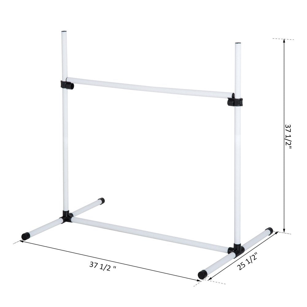 Set of 4 Piece Adjustable Dog Jump Bar Pet Exercise Kit Training Equipment with Carrying Case Animals & Pet Supplies > Pet Supplies > Dog Supplies > Dog Treadmills Carevas
