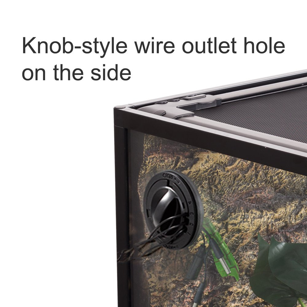 REPTILE 2 in 1 Reptile Glass Terrarium 10 Gallon 12"X12"X18", Single Swing Door with Screen Ventilation (Knock Down) Animals & Pet Supplies > Pet Supplies > Reptile & Amphibian Supplies > Reptile & Amphibian Substrates REPTIZOO