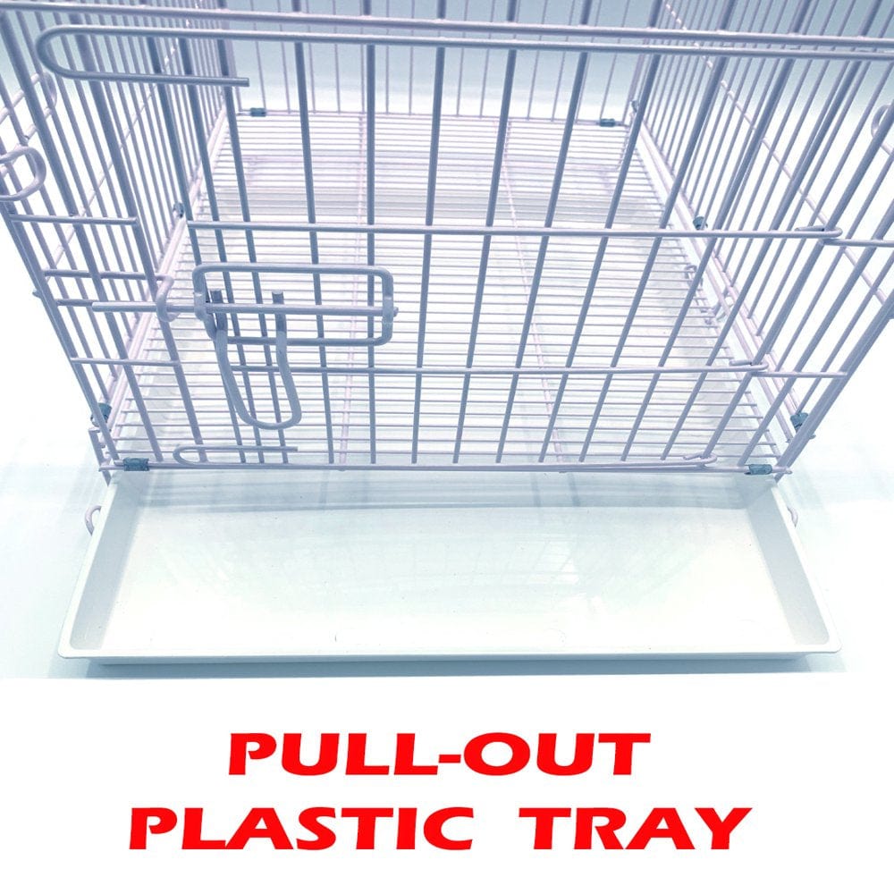 24" LARGE Metal Portable Bird Parrot Travel Veterinary Carrier Wire Cage with Wooden Stand Perch and Stainless Steel Dishes Animals & Pet Supplies > Pet Supplies > Bird Supplies > Bird Cages & Stands Mcage