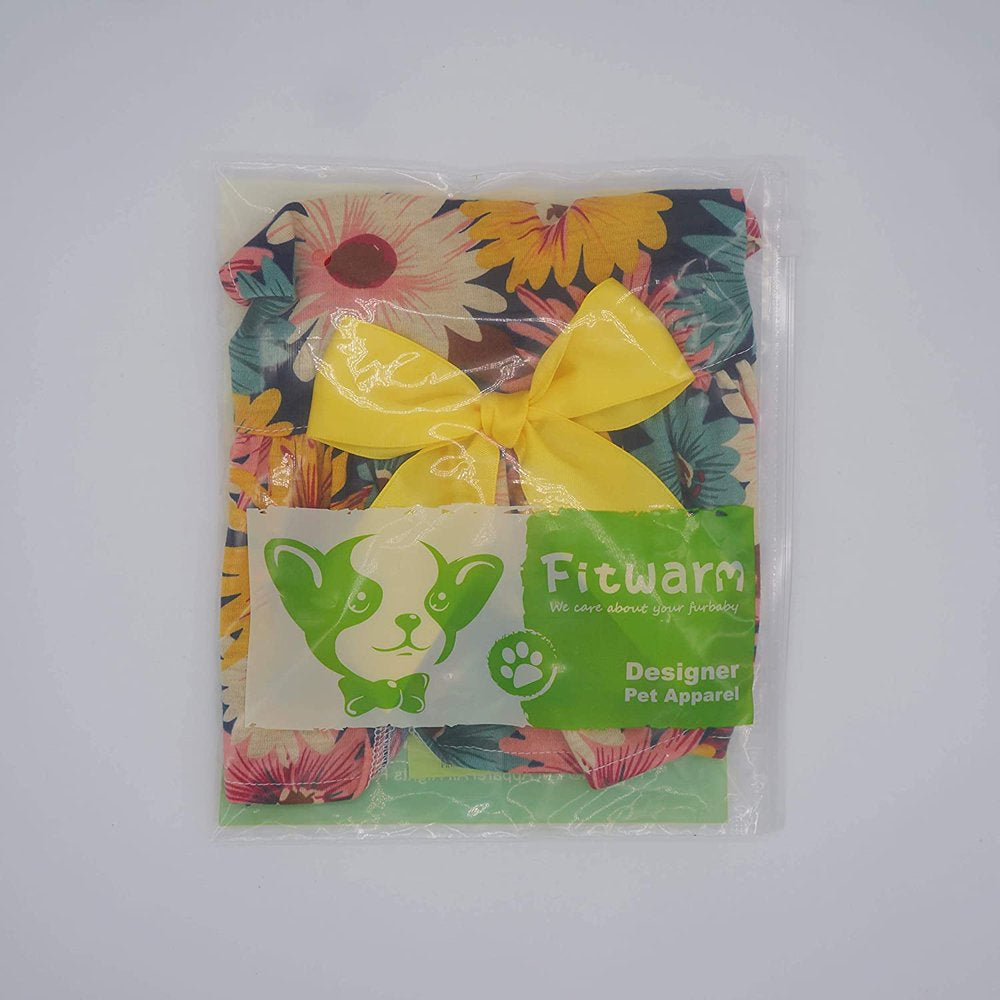 Fitwarm Pet Elegant Floral Ribbon Dog Dress Shirt Vest Sundress Clothes Apparel XS Animals & Pet Supplies > Pet Supplies > Dog Supplies > Dog Apparel Fitwarm