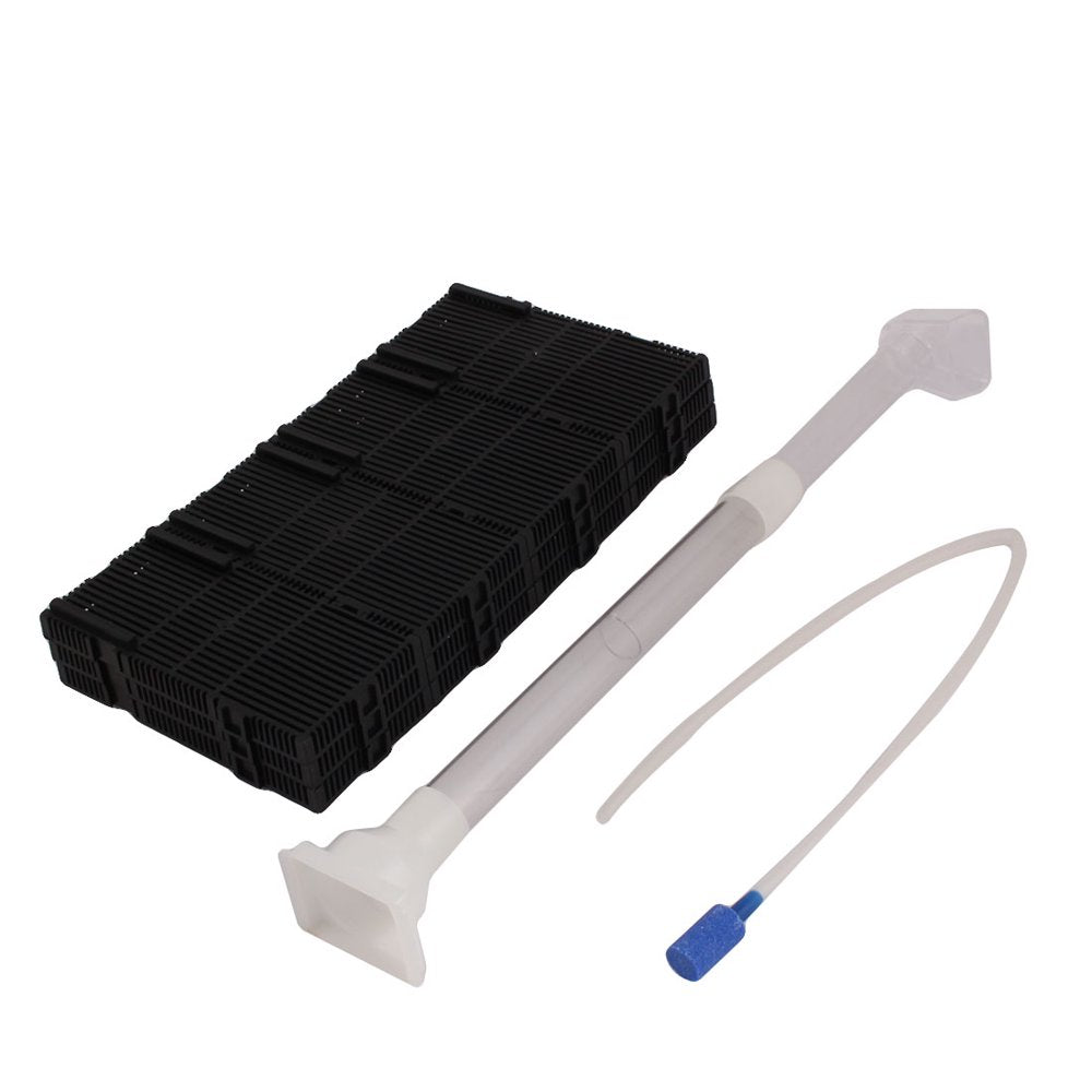 Aquarium Fish Tank Plastic Undergravel Filter Black 12 Pcs with Connector Tube Animals & Pet Supplies > Pet Supplies > Fish Supplies > Aquarium Filters KOL PET
