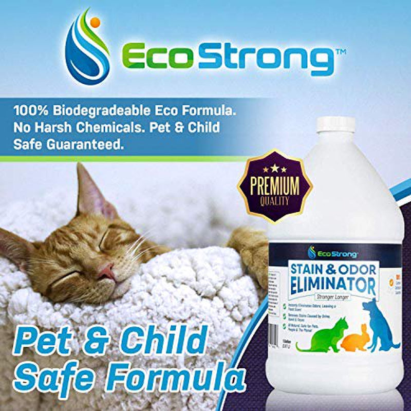 Pet Stain and Odor Remover - Powerful Enzymatic Urine Eliminator, for Cats & Dogs I by Eco Strong: 1 Gallon Value Size Animals & Pet Supplies > Pet Supplies > Dog Supplies > Dog Kennels & Runs Eco Strong