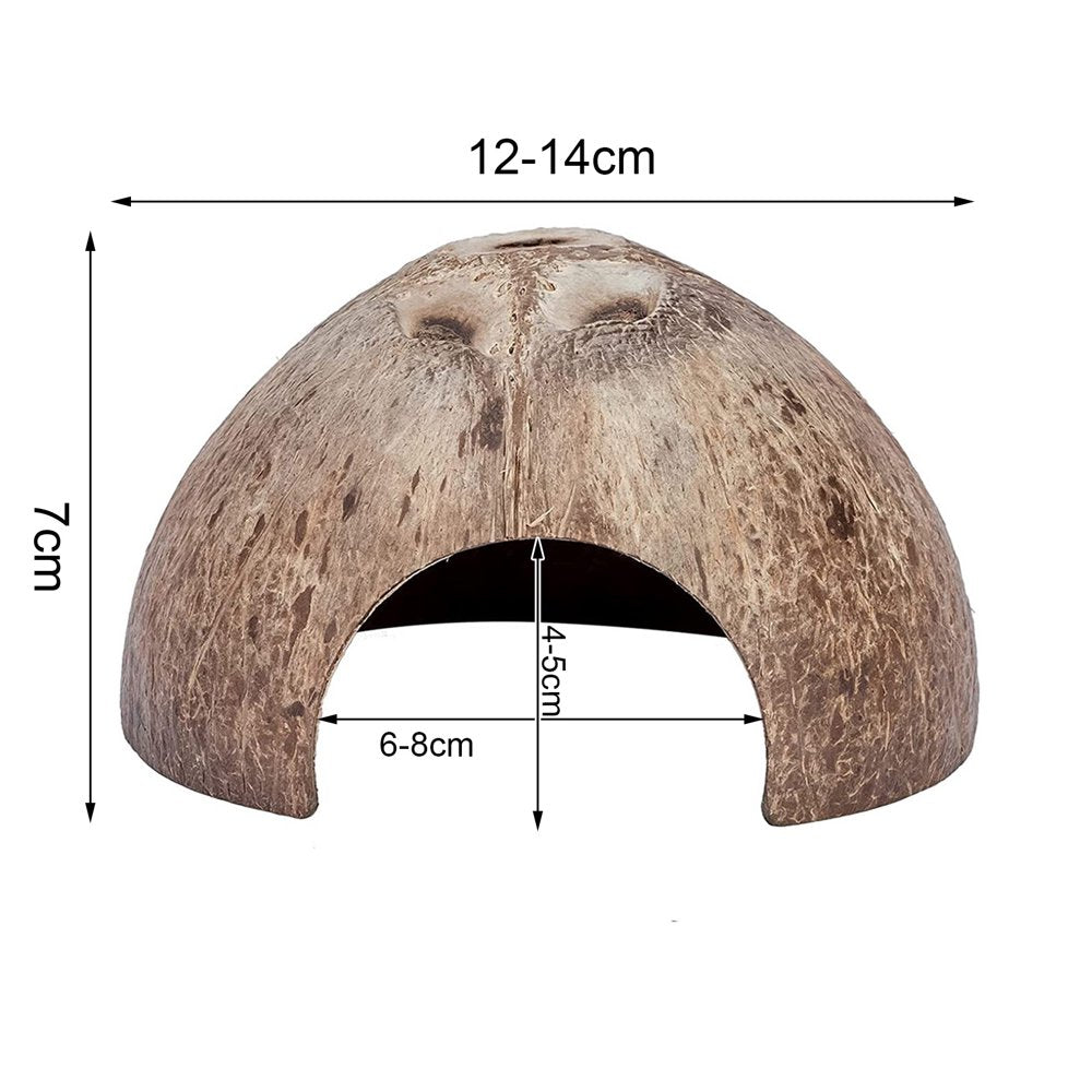 Meidiya 2 Pack Reptile Nest Hideout Cave,Coconut Shell Hides Habitat Decor Lizard Box Shelter for Reptiles Amphibians Hideouts Animals & Pet Supplies > Pet Supplies > Reptile & Amphibian Supplies > Reptile & Amphibian Habitats Meidiya