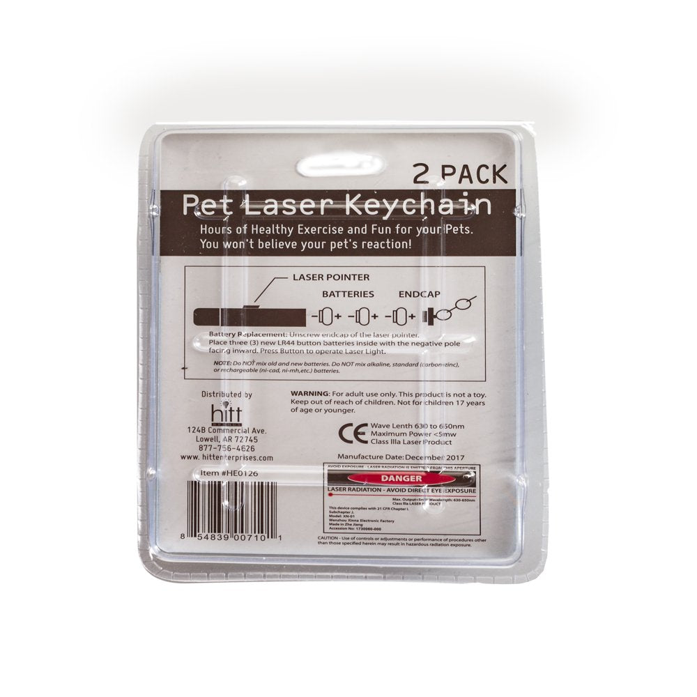 Hitt Brands Pet Laser Exerciser Keychain Toy 2 Pack Animals & Pet Supplies > Pet Supplies > Dog Supplies > Dog Toys Hitt Enterprises