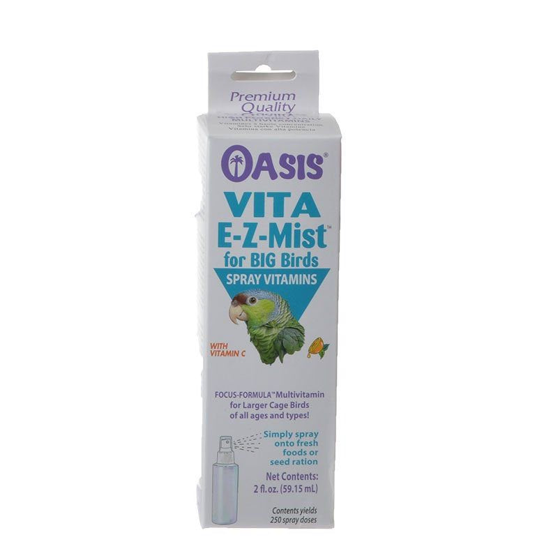 Oasis Vita E-Z-Mist for Big Birds 2 Oz (250 Sprays) Animals & Pet Supplies > Pet Supplies > Bird Supplies > Bird Treats Oasis