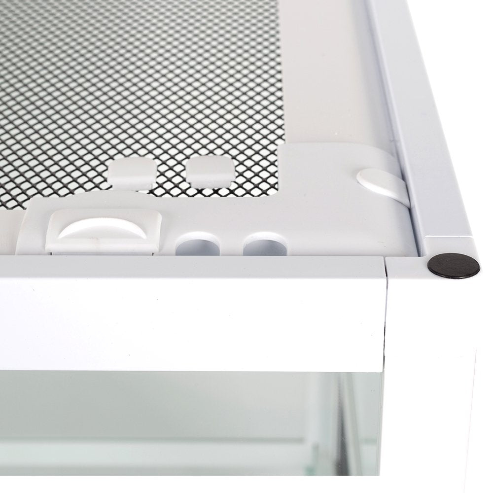 GUZZLO Front Double Door Opening White Glass Terrarium-24 Gallon Animals & Pet Supplies > Pet Supplies > Reptile & Amphibian Supplies > Reptile & Amphibian Substrates GUZZLO