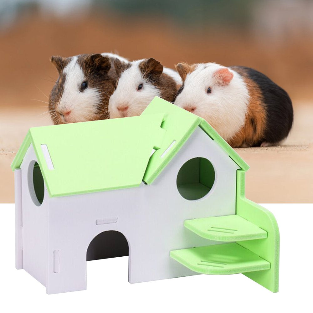 Walbest Wooden Hamster House,Pet Small Animal Hideout, Assemble Hamster Hut Villa, Cage Habitat Decor Accessories,Play Toys for Dwarf,Hedgehog,Syrian Hamster,Gerbils Mice Animals & Pet Supplies > Pet Supplies > Small Animal Supplies > Small Animal Habitats & Cages Walbest   
