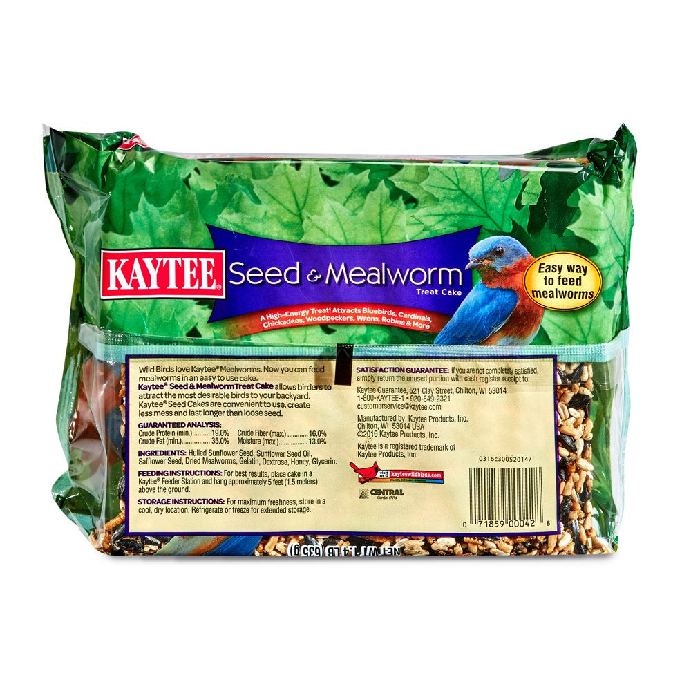 Kaytee Wild Bird Seed & Mealworm Treat Cake, 1.4 Lb Animals & Pet Supplies > Pet Supplies > Bird Supplies > Bird Treats Central Garden and Pet