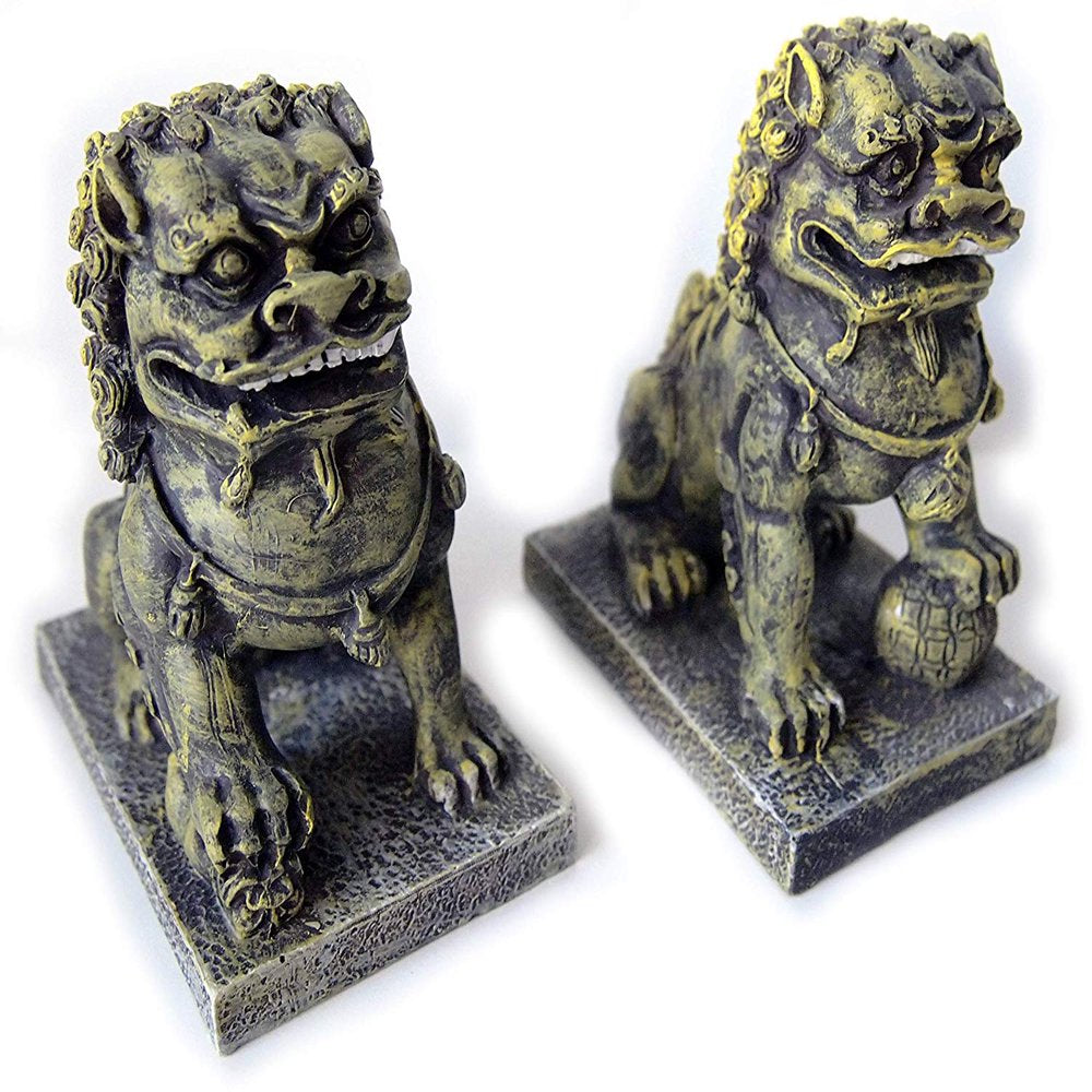 Joice Gift Large Aquarium Ornament Decorations Fish Tank Landscape Decor, Set of 2 Lions Animals & Pet Supplies > Pet Supplies > Fish Supplies > Aquarium Decor Joice
