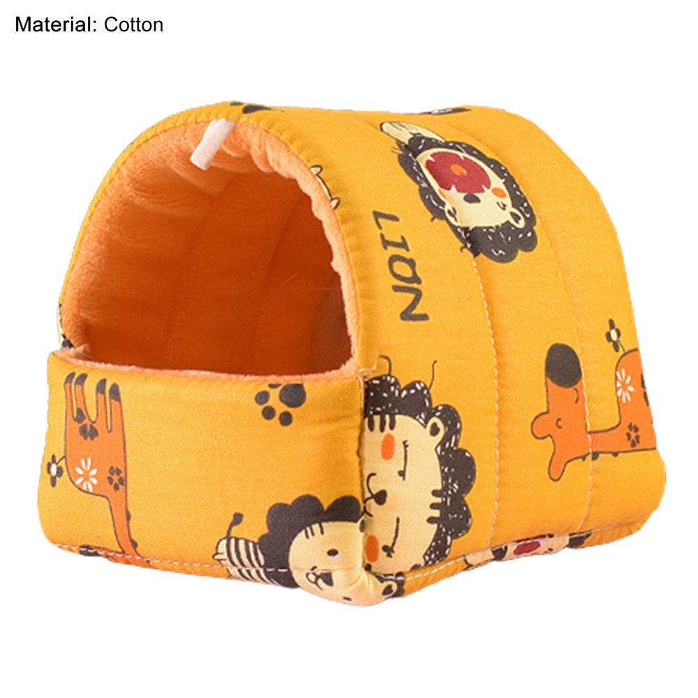 Walbest Guinea Pig Nest Cartoon Pattern Pet Hideout Warm Small Animal Hamster Squirrel Bed House Cage Accessories Animals & Pet Supplies > Pet Supplies > Small Animal Supplies > Small Animal Bedding Walbest